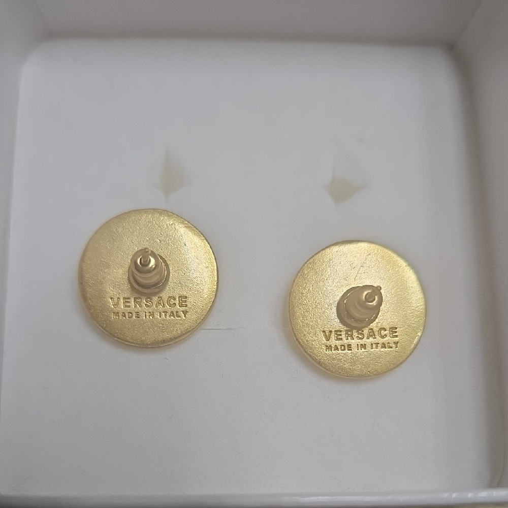 Versace Gold Medusa Stud Earrings - Picture 4 of 5
